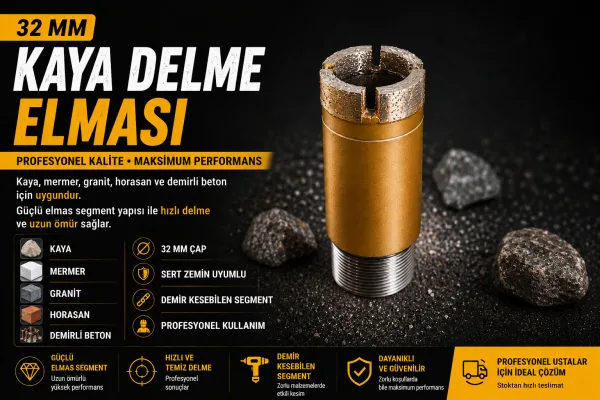 32 MM Karot Ucu | Kaya Beton Mermer Granit